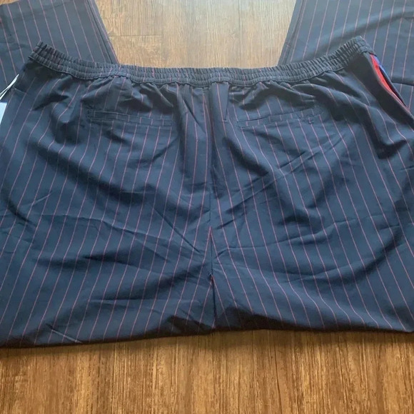 LA LIGNE X TARGET Pant Wide Leg Trousers Side Stripe Navy & Red Size 4X New - Picture 11 of 12
